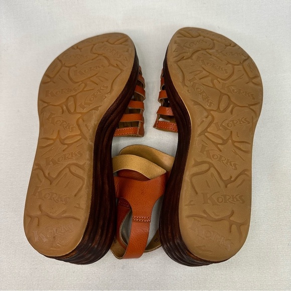 Korks Marley Wedge Heel Sandal Orange 8 - Picture 11 of 12